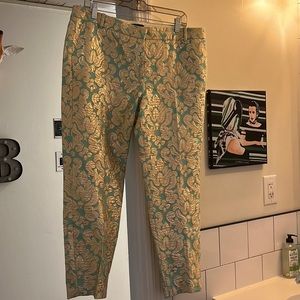 J.Crew aqua baroque ankle pants Size 12